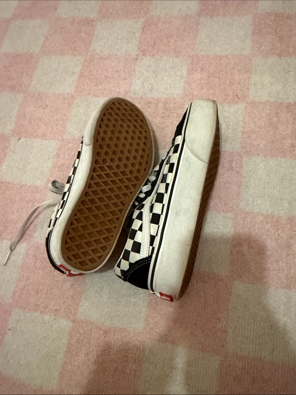 Vans Black & White Checkerboard Low-Top Sneakers - Picture 3 of 6